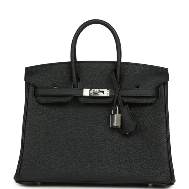hermes Hermes Birkin 25 Black Togo Palladium Hardware