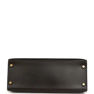 HERMÈS Vintage Hermes Kelly Sellier 28 Ebene Chamonix Gold Hardware | Thumbnail 6