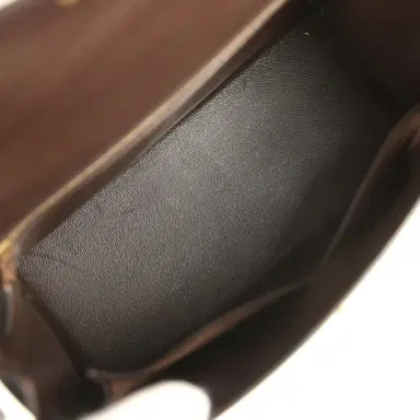 HERMÈS Vintage Hermes Kelly Sellier 28 Ebene Chamonix Gold Hardware | Thumbnail 8