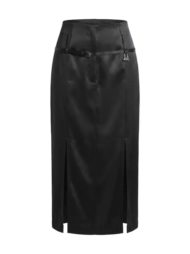 Grace Ling Relics Belted Slit Skirt