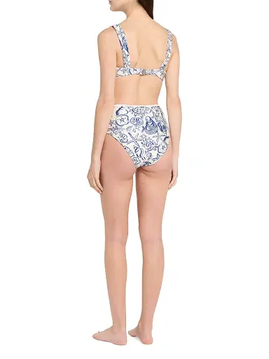Simkhai Women's Anniston Printed Ruched Cup Bikini Top | Thumbnail 3 Simkhai Women's Anniston Printed Ruched Cup Bikini Top | Thumbnail 3