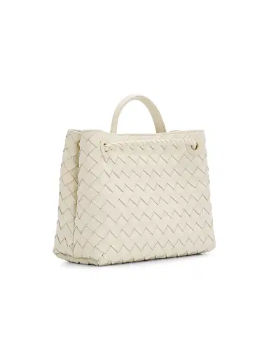 Bottega Veneta Women's Andiamo Small Intrecciato Leather Top-Handle Bag - Sea Salt | Thumbnail 4