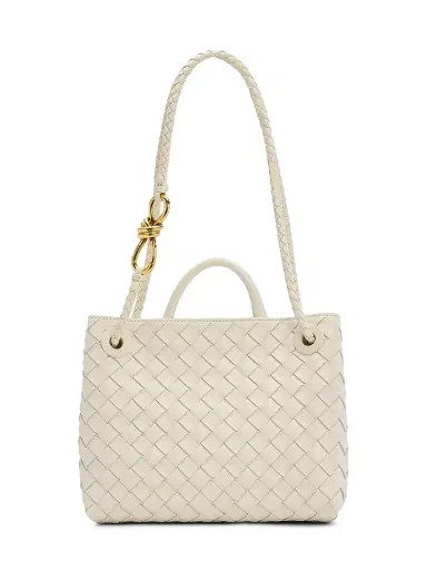 Bottega Veneta Women's Andiamo Small Intrecciato Leather Top-Handle Bag - Sea Salt | Thumbnail 6