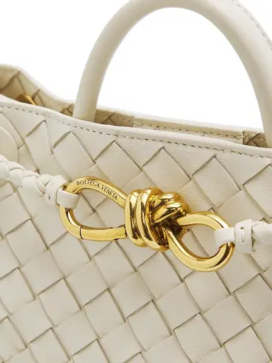 Bottega Veneta Women's Andiamo Small Intrecciato Leather Top-Handle Bag - Sea Salt | Thumbnail 7