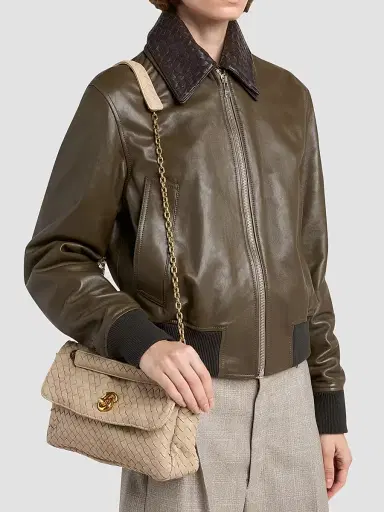 Bottega Veneta Women's Madison Intrecciato Leather Shoulder Bag | Thumbnail 2