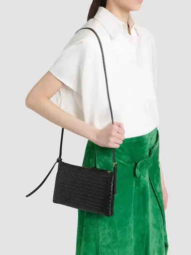 Bottega Veneta Women's Gemellini Crossbody Bag - Black Brass Vibrato | Thumbnail 2