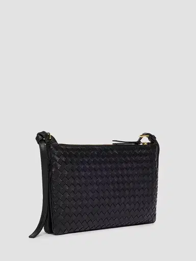 Bottega Veneta Women's Gemellini Crossbody Bag - Black Brass Vibrato | Thumbnail 3