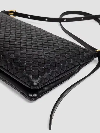 Bottega Veneta Women's Gemellini Crossbody Bag - Black Brass Vibrato | Thumbnail 6