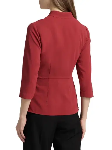 Misook Women's Crepe Side Buckle Wrap Blouse - Russet - Size XXL | Thumbnail 5 Misook Women's Crepe Side Buckle Wrap Blouse - Russet - Size XXL | Thumbnail 5