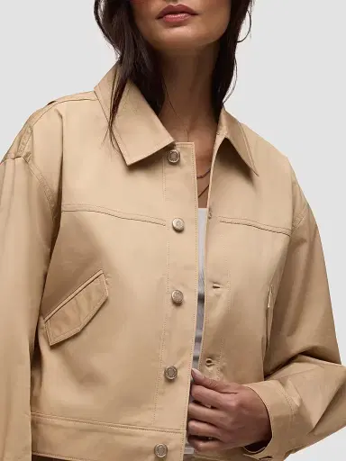 Hudson Jeans Women's Gigi Swing Trucker Jacket - Almond | Thumbnail 7 Hudson Jeans Women's Gigi Swing Trucker Jacket - Almond | Thumbnail 7