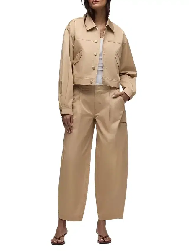 Women's Utility Barrel Cotton Pants - Almond