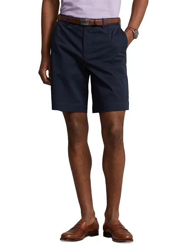 Polo Ralph Lauren Men's Stretch-Twill Flat-Front Shorts - Aviator Navy