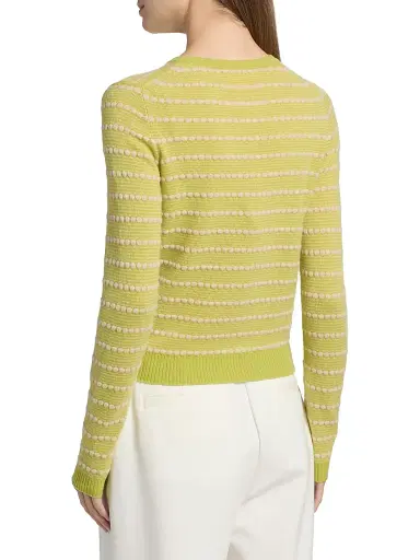 Guest In Residence Women's Jane Pebble-Striped Cashmere Cardigan | Thumbnail 5