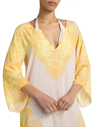 Lilly Pulitzer Women's Tialah Cotton-Blend Cover-Up Midi-Dress - Golden Glow Multi - Size Large | Thumbnail 5 Lilly Pulitzer Women's Tialah Cotton-Blend Cover-Up Midi-Dress - Golden Glow Multi - Size Large | Thumbnail 5