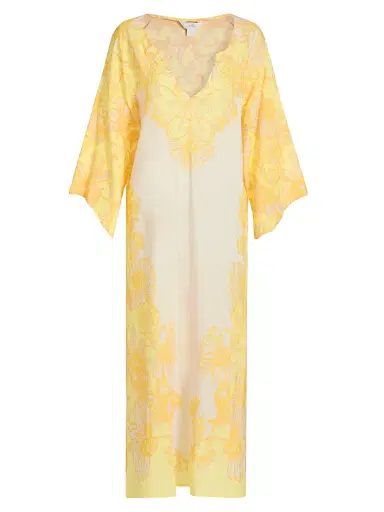Lilly Pulitzer Women's Tialah Cotton-Blend Cover-Up Midi-Dress - Golden Glow Multi - Size Large | Thumbnail 1 Lilly Pulitzer Women's Tialah Cotton-Blend Cover-Up Midi-Dress - Golden Glow Multi - Size Large | Thumbnail 1