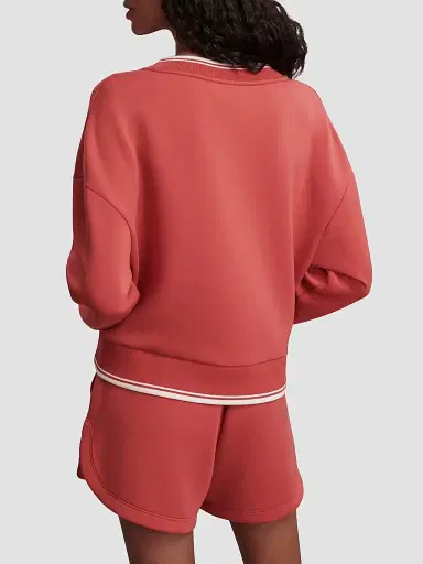 Varley Women's Blithe DoubleSoft Striped-Trim Sweatshirt | Thumbnail 2 Varley Women's Blithe DoubleSoft Striped-Trim Sweatshirt | Thumbnail 2