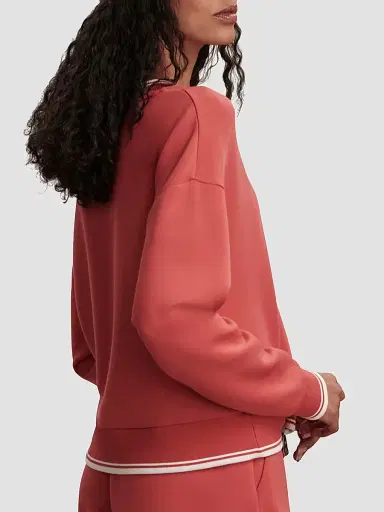 Varley Women's Blithe DoubleSoft Striped-Trim Sweatshirt | Thumbnail 7 Varley Women's Blithe DoubleSoft Striped-Trim Sweatshirt | Thumbnail 7