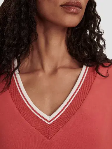 Varley Women's Blithe DoubleSoft Striped-Trim Sweatshirt | Thumbnail 8 Varley Women's Blithe DoubleSoft Striped-Trim Sweatshirt | Thumbnail 8
