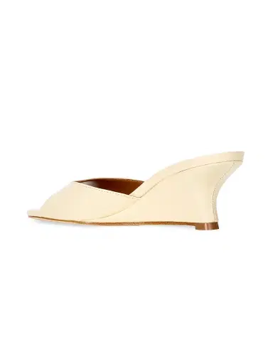 STAUD Women's Brigitte 60MM Wedge Mules - Cream | Thumbnail 3 STAUD Women's Brigitte 60MM Wedge Mules - Cream | Thumbnail 3