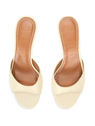 STAUD Women's Brigitte 60MM Wedge Mules - Cream | Thumbnail 4 STAUD Women's Brigitte 60MM Wedge Mules - Cream | Thumbnail 4