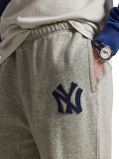 Polo Ralph Lauren Men's Yankees Cotton-Blend Fleece Sweatpants - Loft Heather - Size XXL | Thumbnail 5