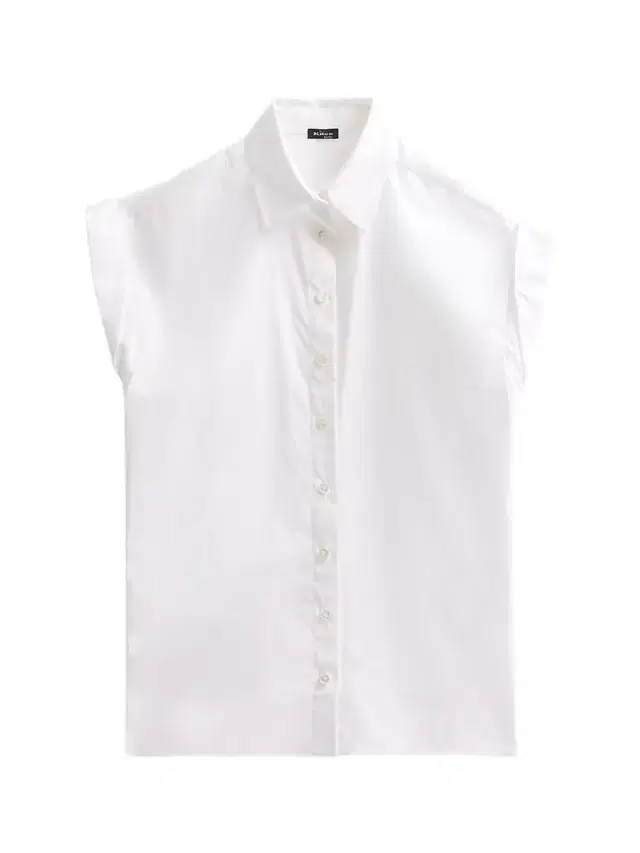 Kiton Women's Cotton Poplin Cap-Sleeve Shirt - White