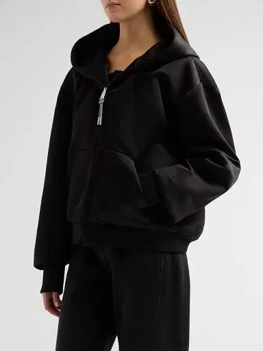 AREA Women's Satin Zip Hoodie | Thumbnail 4 AREA Women's Satin Zip Hoodie | Thumbnail 4