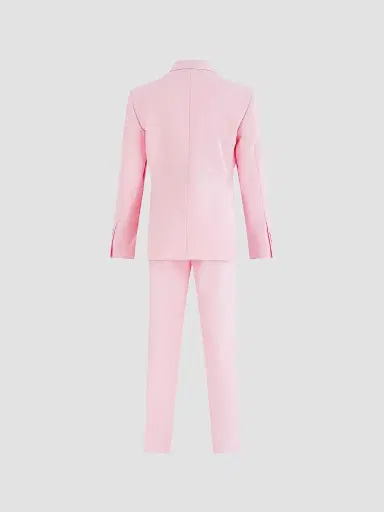 Moustache Four Piece Suit with Peak Lapel - Pink - Size 16 | Thumbnail 2 Moustache Four Piece Suit with Peak Lapel - Pink - Size 16 | Thumbnail 2
