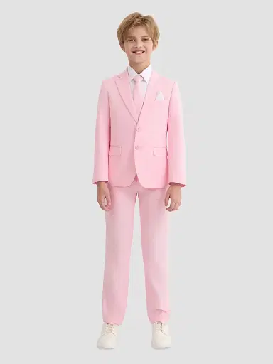 Moustache Four Piece Suit with Peak Lapel - Pink - Size 16 | Thumbnail 3 Moustache Four Piece Suit with Peak Lapel - Pink - Size 16 | Thumbnail 3