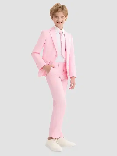 Moustache Four Piece Suit with Peak Lapel - Pink - Size 16 | Thumbnail 4 Moustache Four Piece Suit with Peak Lapel - Pink - Size 16 | Thumbnail 4