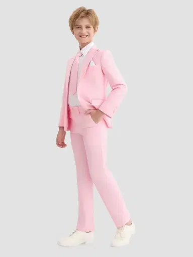 Moustache Four Piece Suit with Peak Lapel - Pink - Size 16 | Thumbnail 5 Moustache Four Piece Suit with Peak Lapel - Pink - Size 16 | Thumbnail 5