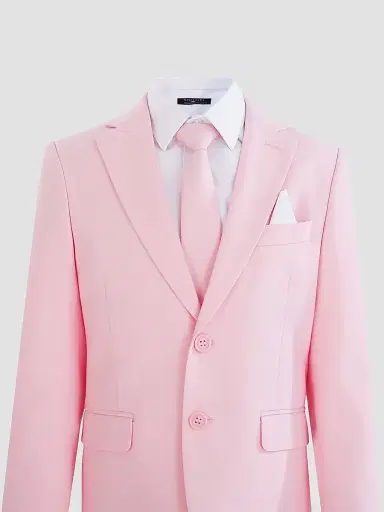 Moustache Four Piece Suit with Peak Lapel - Pink - Size 16 | Thumbnail 7 Moustache Four Piece Suit with Peak Lapel - Pink - Size 16 | Thumbnail 7