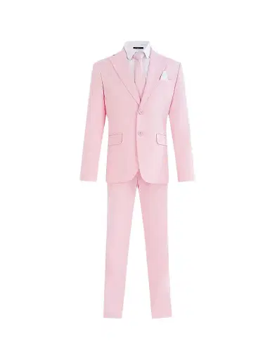 Moustache Four Piece Suit with Peak Lapel - Pink - Size 16 | Thumbnail 1 Moustache Four Piece Suit with Peak Lapel - Pink - Size 16 | Thumbnail 1