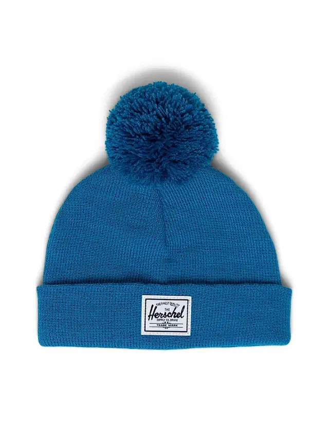 Herschel Supply Co. Baby's Logo Pom-Pom Beanie - Mykonos Blue