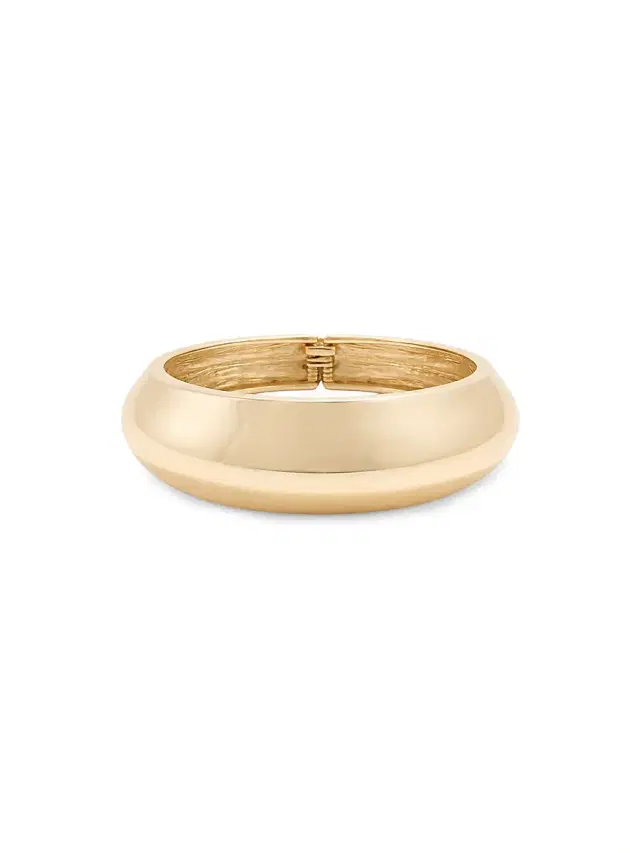 Women's 14K-Gold-Plated Hinged Bangle - Gold