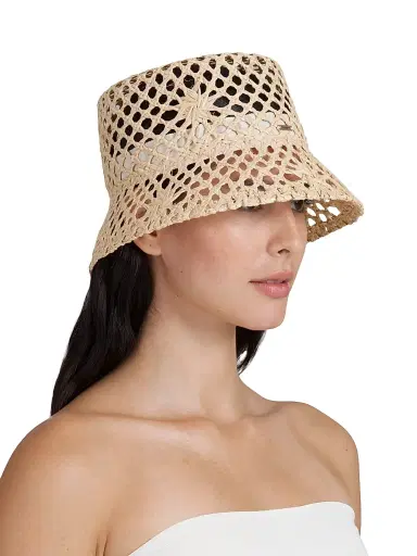 Eugenia Kim Women's Jonah Open-Weave Bucket Hat - Natural | Thumbnail 3 Eugenia Kim Women's Jonah Open-Weave Bucket Hat - Natural | Thumbnail 3