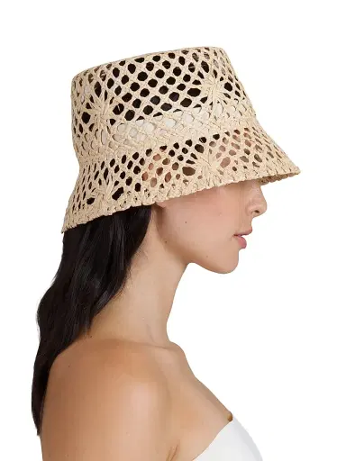 Eugenia Kim Women's Jonah Open-Weave Bucket Hat - Natural | Thumbnail 4 Eugenia Kim Women's Jonah Open-Weave Bucket Hat - Natural | Thumbnail 4