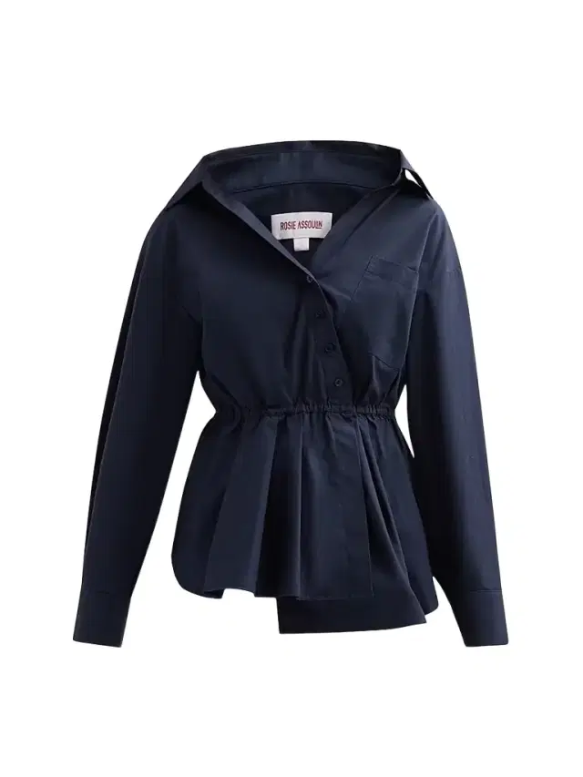 Women's Falling Asymmetric Off-The-Shoulder Top - Navy