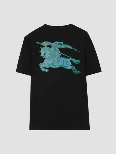 Burberry Men's Ryan Big EKD Crewneck T-Shirt - Black | Thumbnail 2