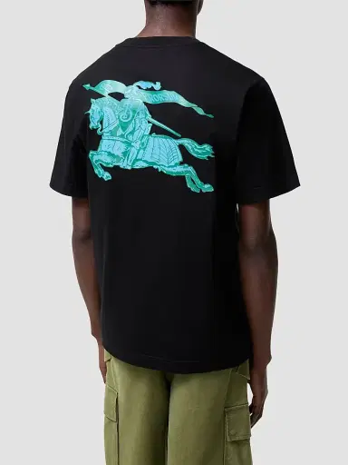 Burberry Men's Ryan Big EKD Crewneck T-Shirt - Black | Thumbnail 4