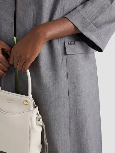 Prada Women's Single-Breasted Light Mohair Coat | Thumbnail 6