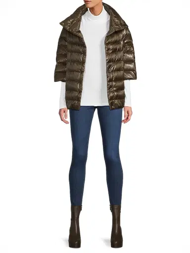 Herno Women's Iconico Aminta Cocoon Down Puffer Coat - Blue Navy | Thumbnail 2