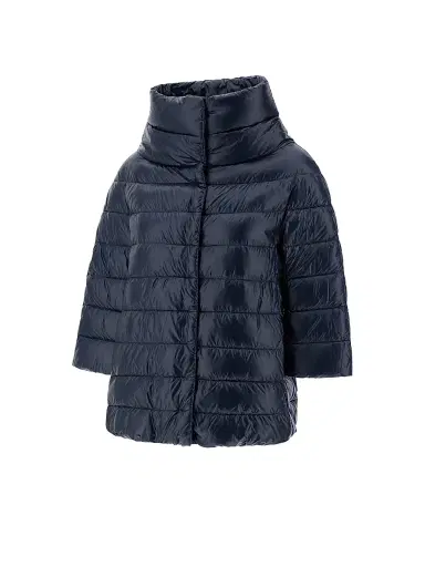 Herno Women's Iconico Aminta Cocoon Down Puffer Coat - Blue Navy | Thumbnail 3
