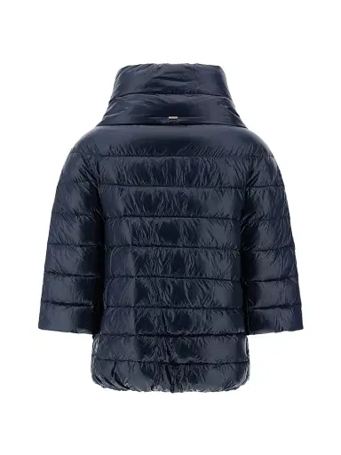 Herno Women's Iconico Aminta Cocoon Down Puffer Coat - Blue Navy | Thumbnail 4