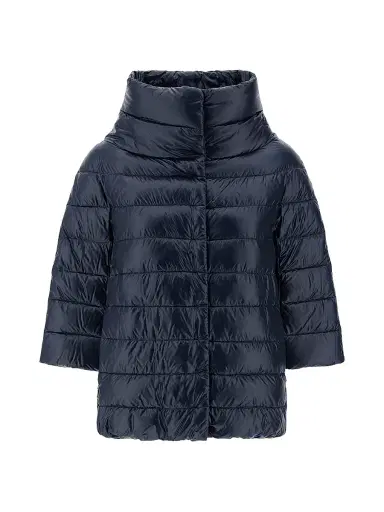 Herno Women's Iconico Aminta Cocoon Down Puffer Coat - Blue Navy | Thumbnail 1