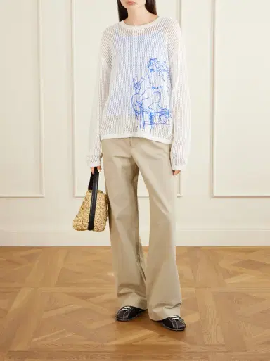 STILL HERE Cotton wide-leg pants | Thumbnail 2