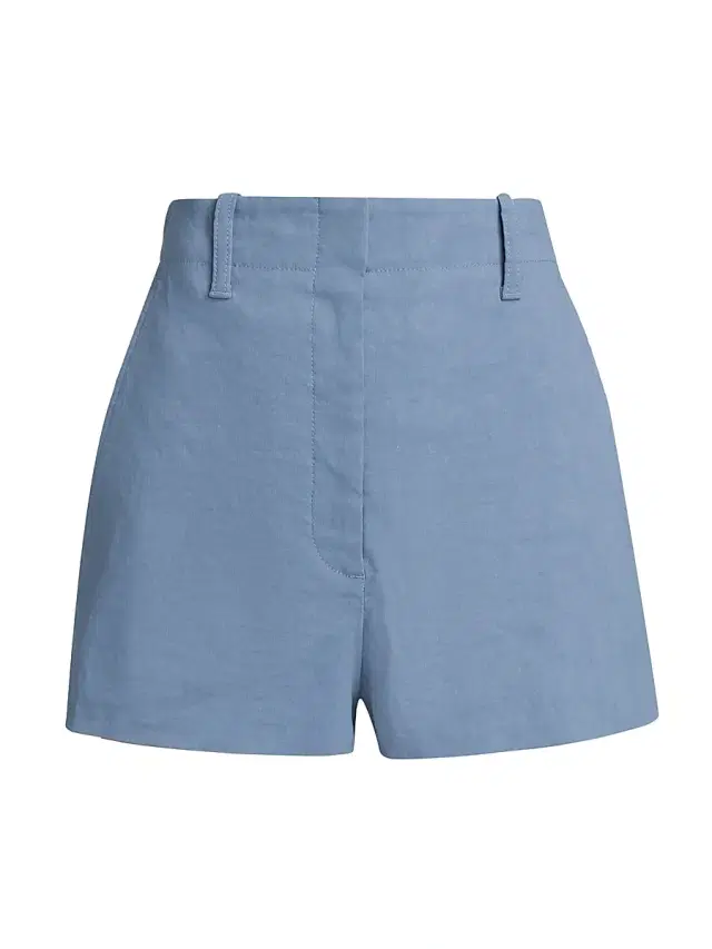 A.L.C. Women's Liam Linen-Blend Shorts - Dusk Blue