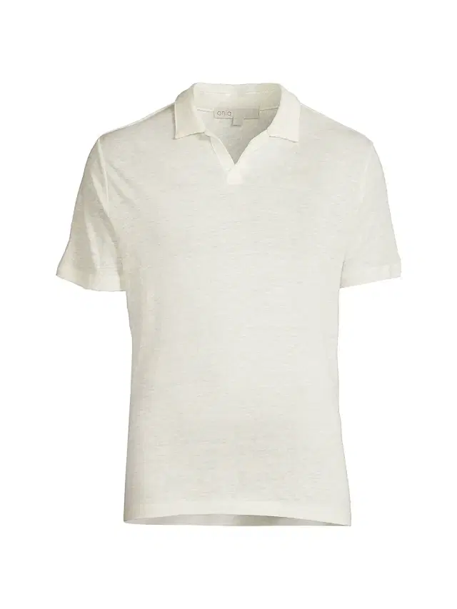 Men's Shaun Linen Polo Shirt - White