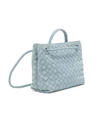 Bottega Veneta Women's Andiamo Small Intrecciato Suede Top Handle Bag - Mineral | Thumbnail 5 Bottega Veneta Women's Andiamo Small Intrecciato Suede Top Handle Bag - Mineral | Thumbnail 5