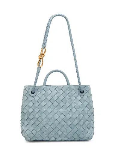 Bottega Veneta Women's Andiamo Small Intrecciato Suede Top Handle Bag - Mineral | Thumbnail 6 Bottega Veneta Women's Andiamo Small Intrecciato Suede Top Handle Bag - Mineral | Thumbnail 6